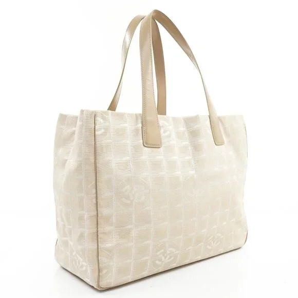 Auth Chanel Travel Line Tote Bag Nylon #26990C12 - Picture 4 of 14